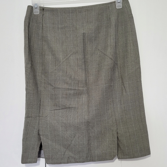 Knee Length Pencil Skirt, Tweed Plaid, Lined & Tailored - Picture 2 of 7